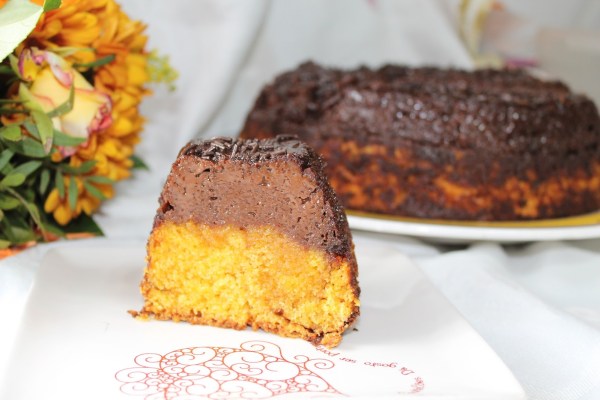 Bolo de Cenoura e Pudim de Chocolate. Uma mistura explosiva!