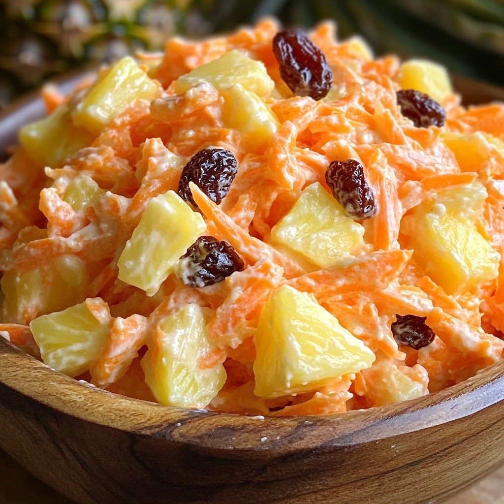 Salada de Cenoura com Abacaxi e Passas 