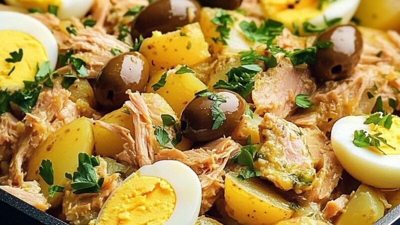 Salada de Batatas com Atum e Ovos