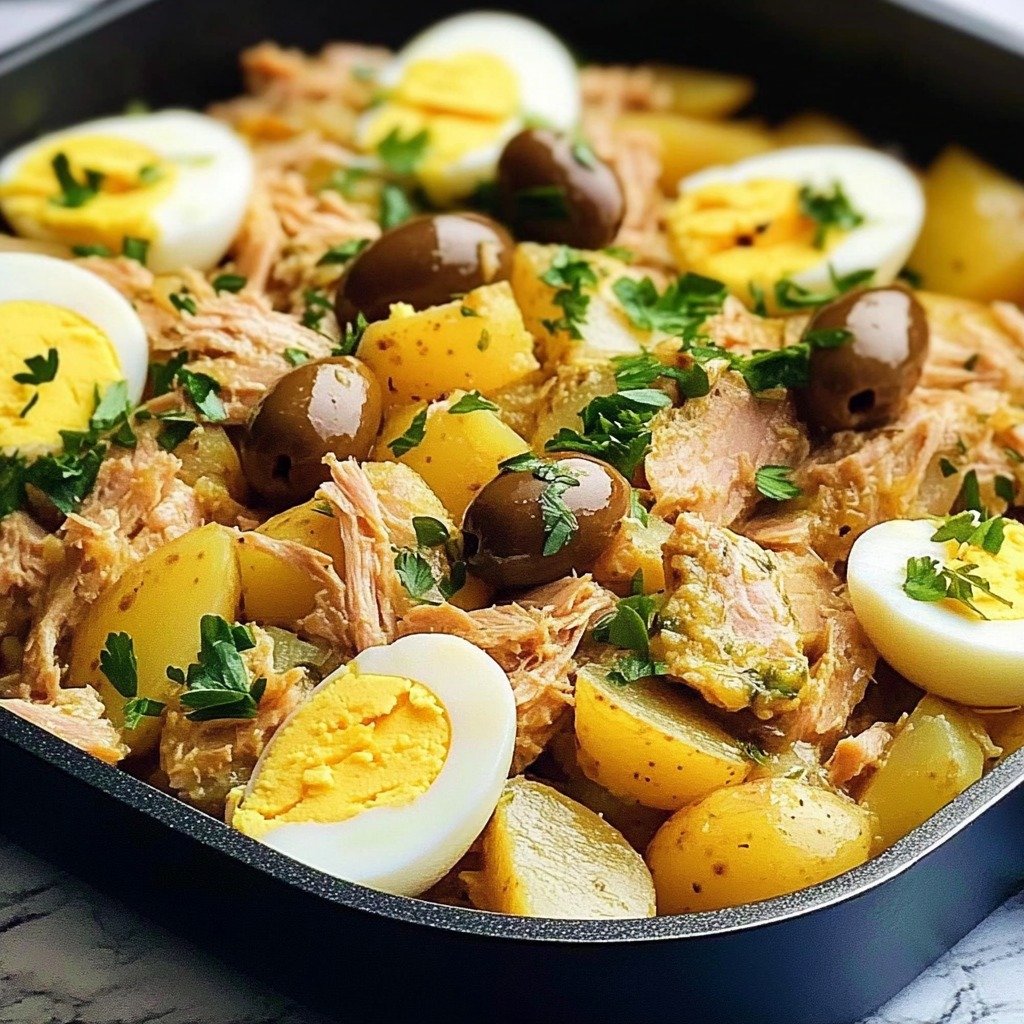 Salada de Batatas com Atum e Ovos