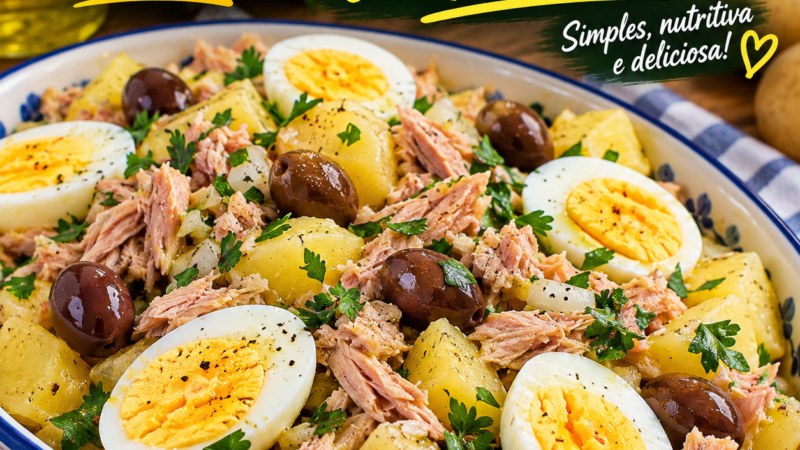 Salada de Batatas com Atum e Ovos