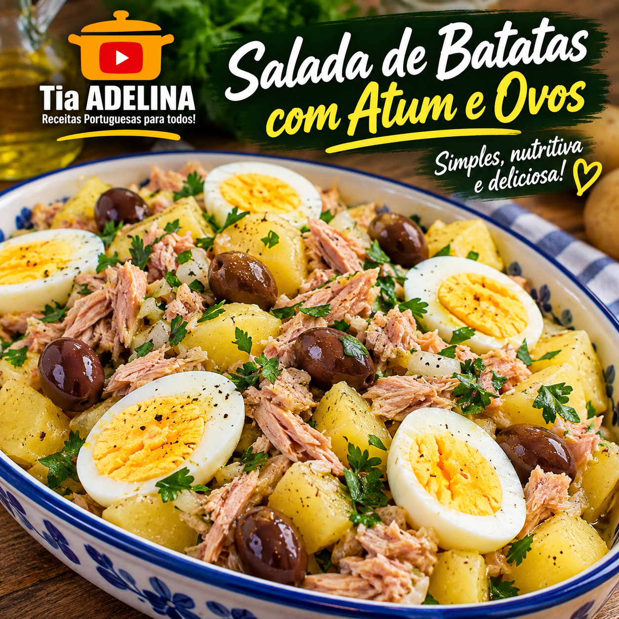 Salada de Batatas com Atum e Ovos