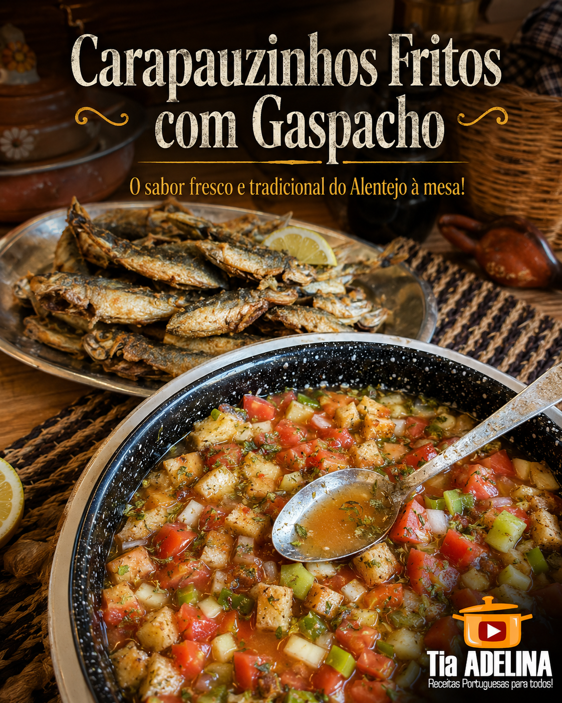 Carapauzinhos Fritos com Gaspacho
