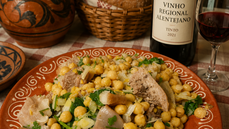 Salada de Orelha de Porco com Grão  – Um Petisco à Moda do Alentejo