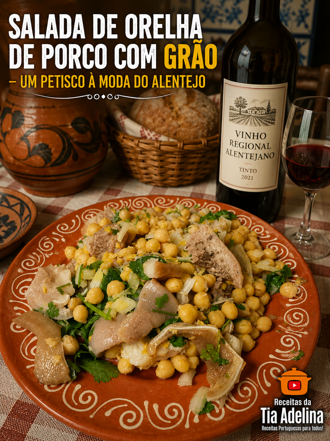 Salada de Orelha de Porco com Grão  – Um Petisco à Moda do Alentejo