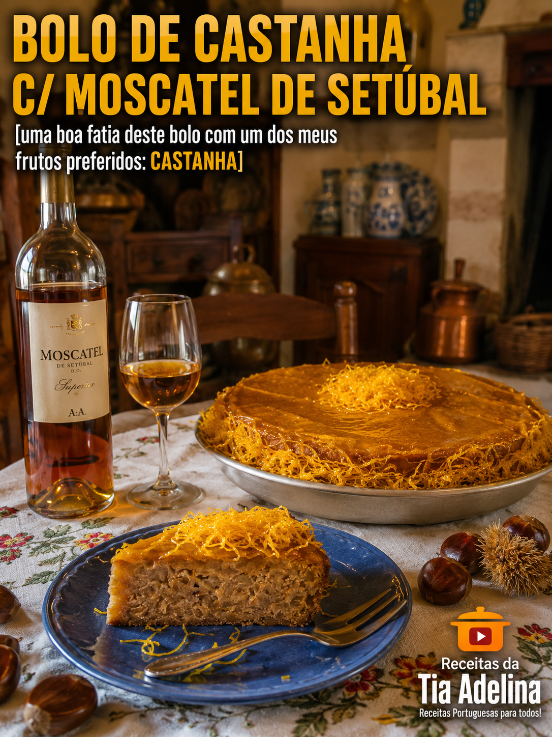 BOLO DE CASTANHA C/ MOSCATEL DE SETÚBAL