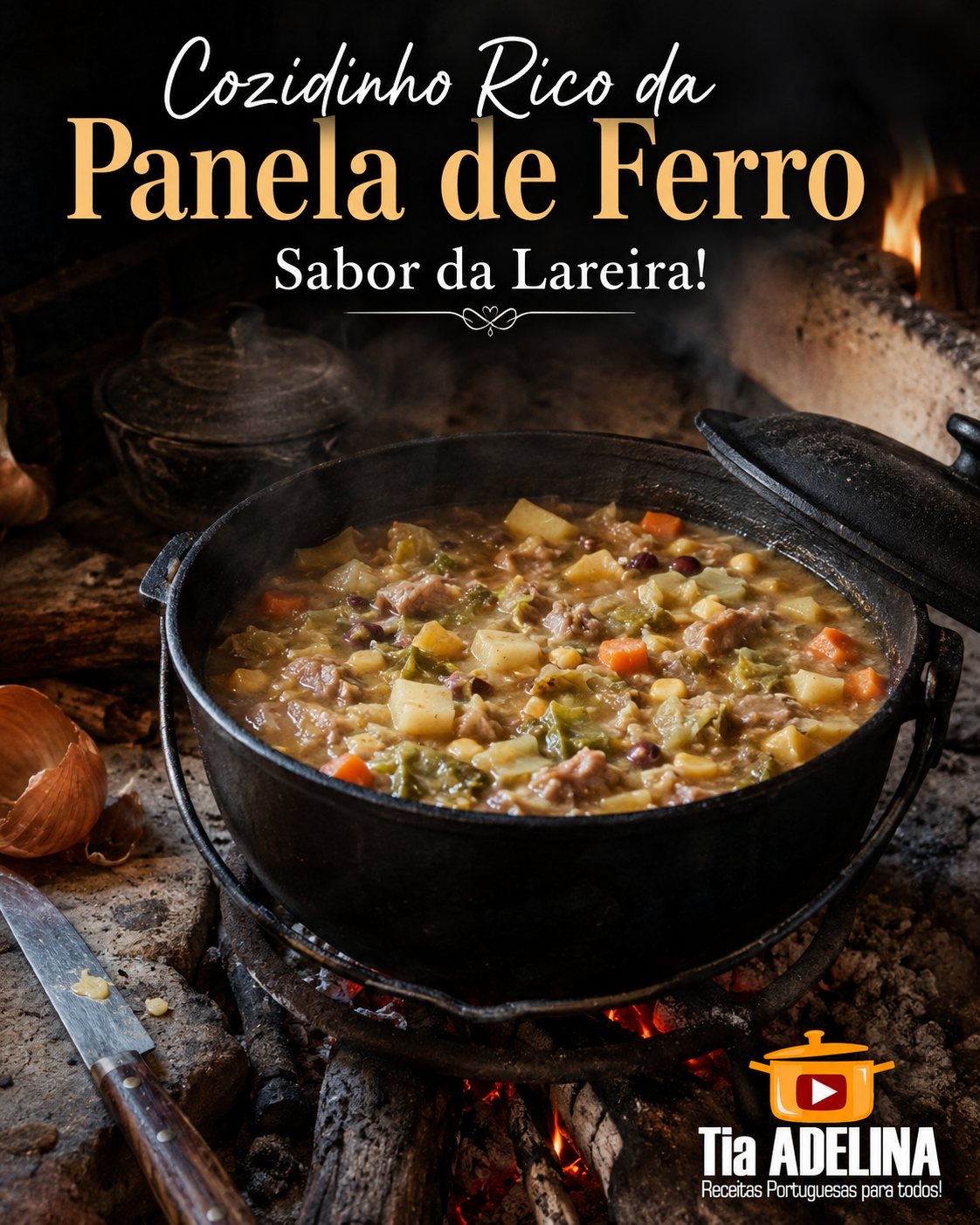 Cozidinho Rico da Panela de Ferro – Sabor da Lareira!