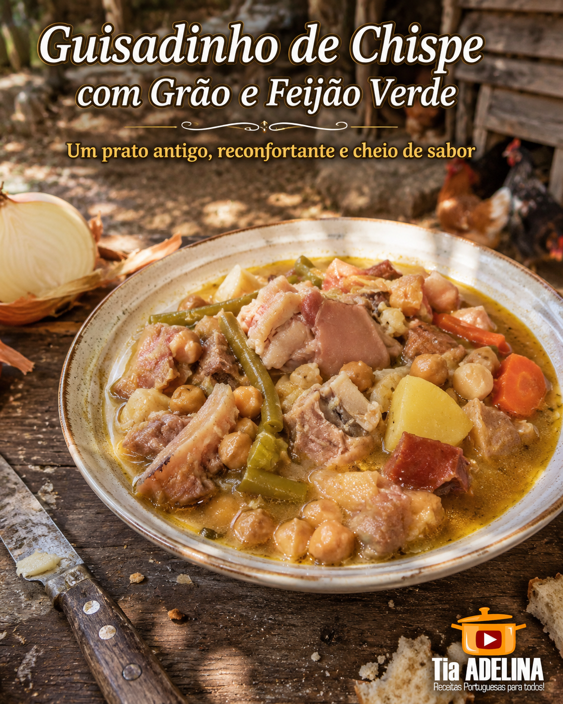 Guisadinho de Chispe com Grão e Feijão Verde
