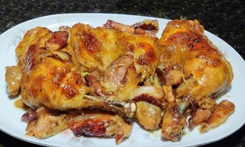 Receita de Frango assado no forno com Sopa de Cebola e Cerveja