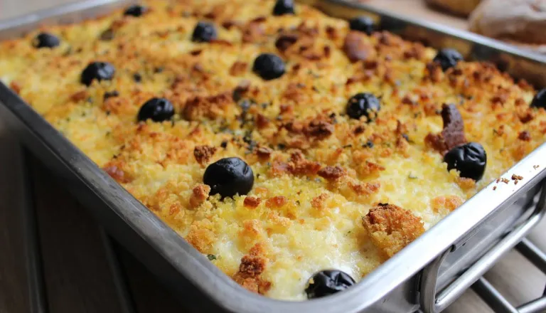 Bacalhau com natas e crosta de broa