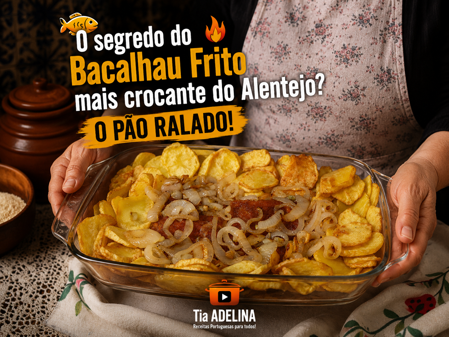 Bacalhau frito com pão ralado