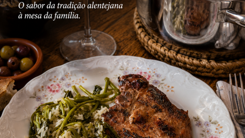Costeletas do Cachaço com Arroz de Grelos