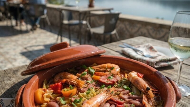 Feijoada de camarão com chouriço