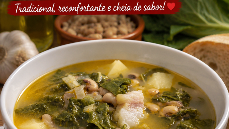 Sopa de Feijão com Couve Galega