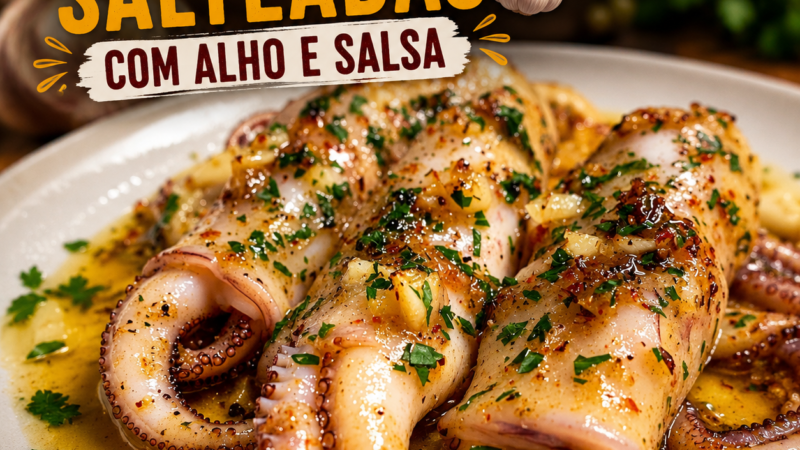 Lulas Salteadas com Alho e Salsa 