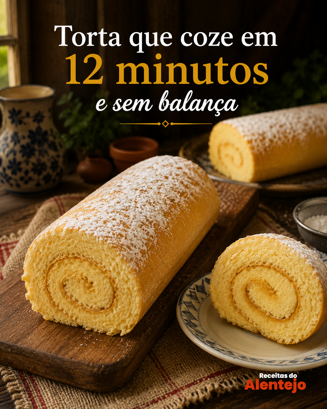 Torta que coze em 12 min e sem balança