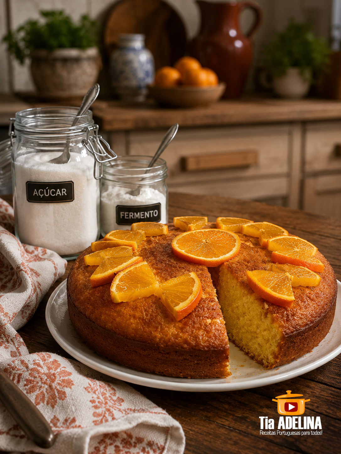 Bolo de laranja com 20 colheres