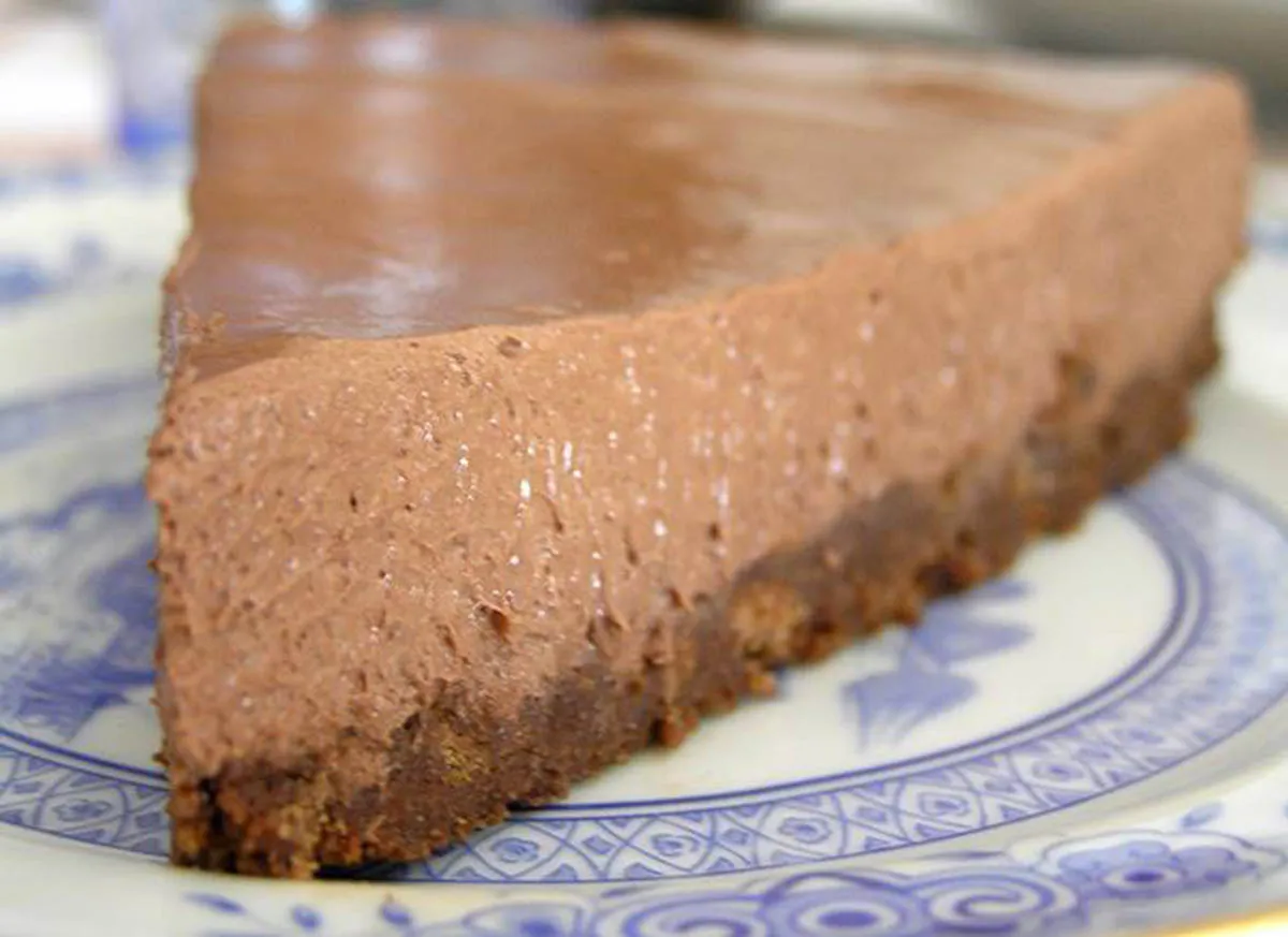 Cheesecake de chocolate de comer e chorar por mais