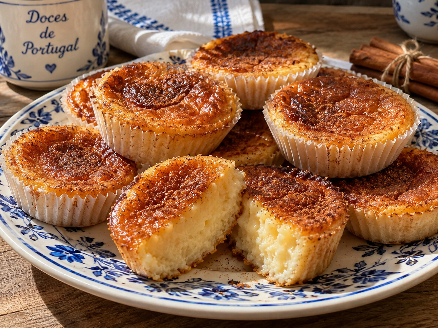 Queijadas de Leite e Canela