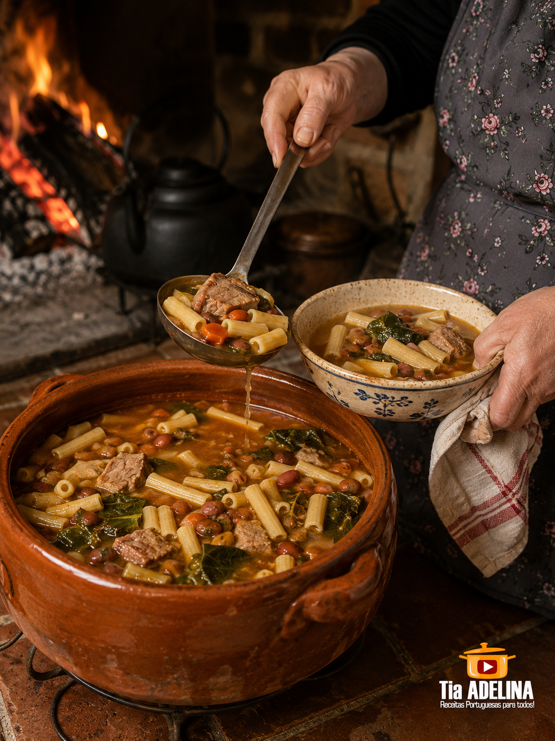 Sopa de Feijão com Massa e Carne de Porco – Uma sopa bem Portuguesa