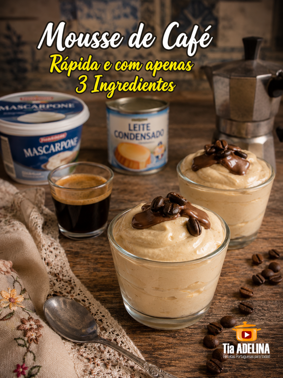 Mousse de café rápida e com apenas 3 ingredientes