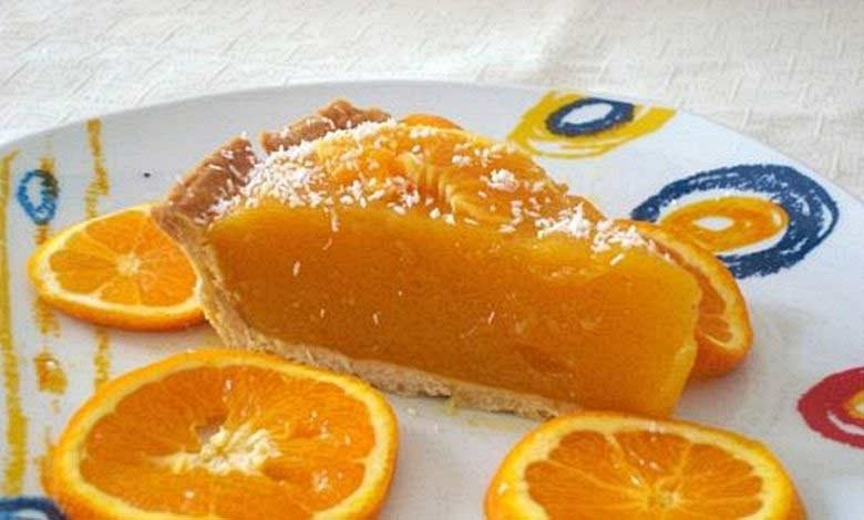 Tarte de laranja com coco e requeijão