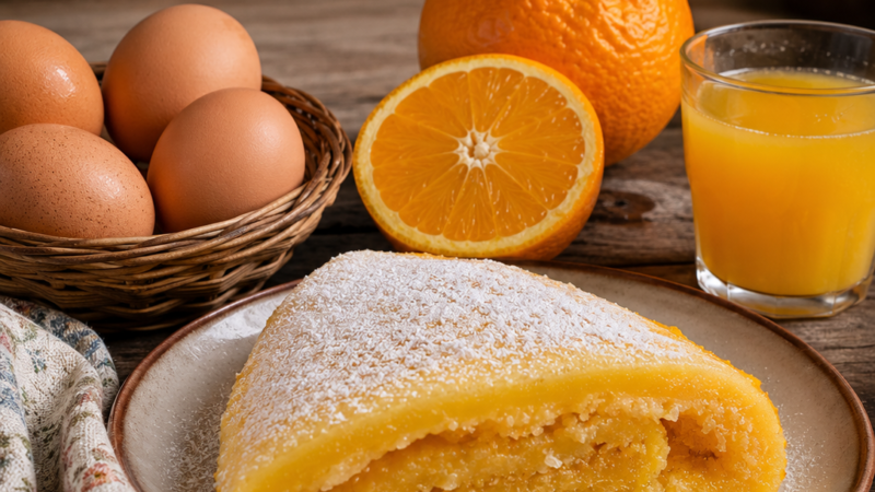 Torta de laranja com poucos ovos