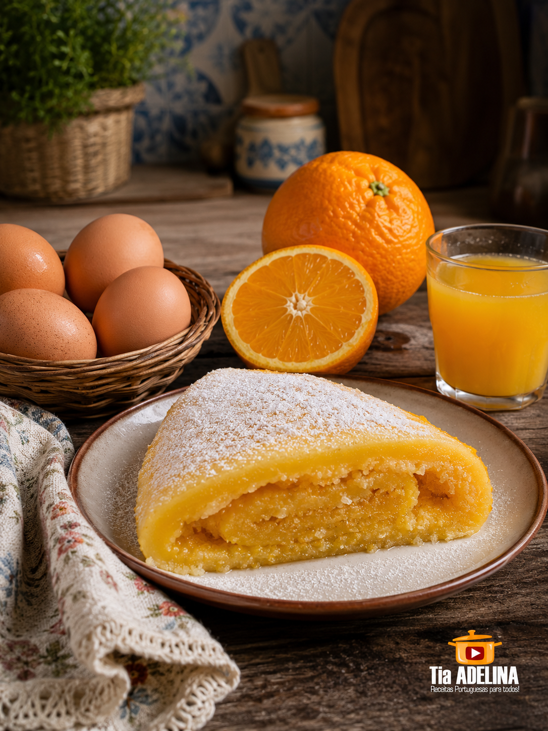 Torta de laranja com poucos ovos