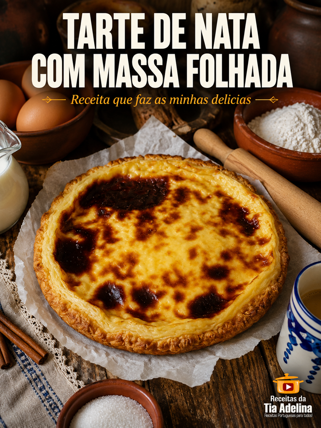 Tarte de Nata com massa folhada