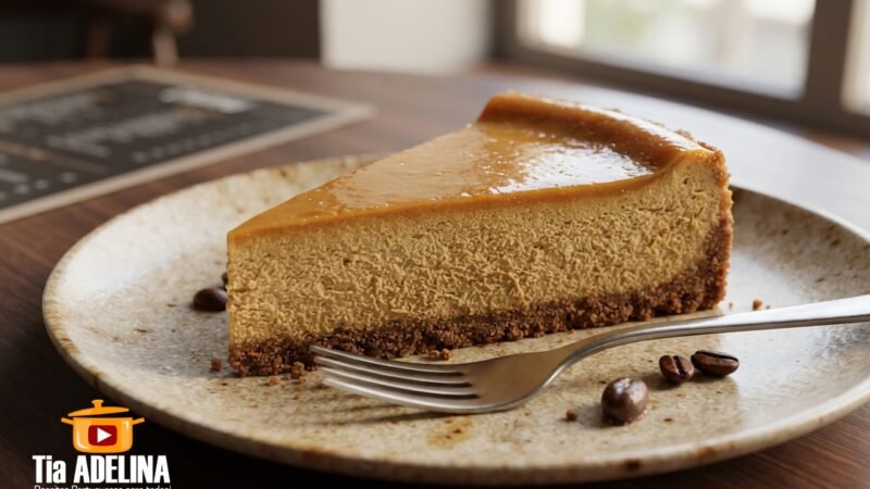 Cheesecake de café que é uma delícia