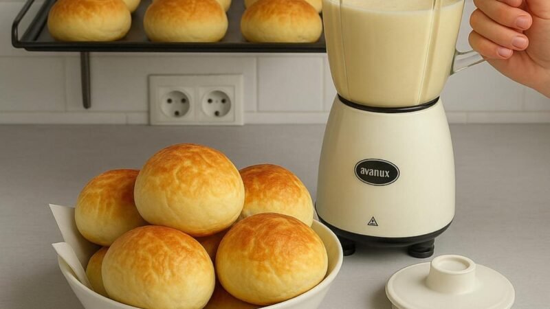 Pãezinhos caseiros feitos no liquidificador