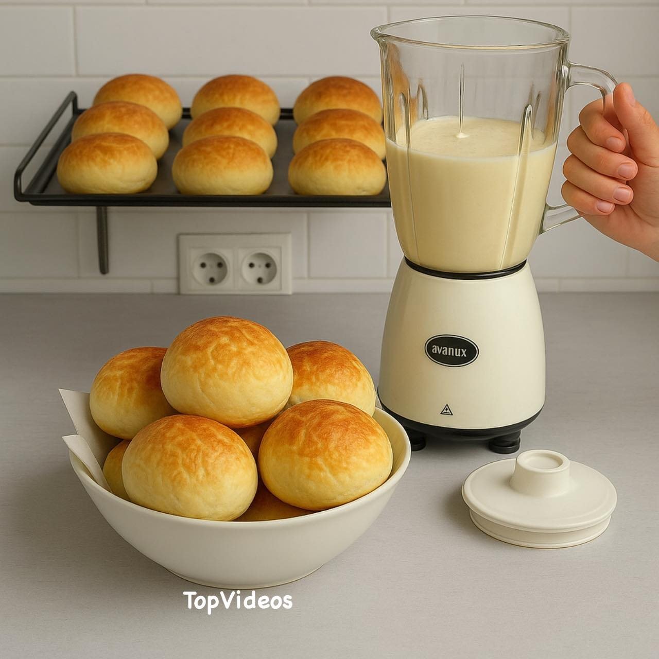 Pãezinhos caseiros feitos no liquidificador