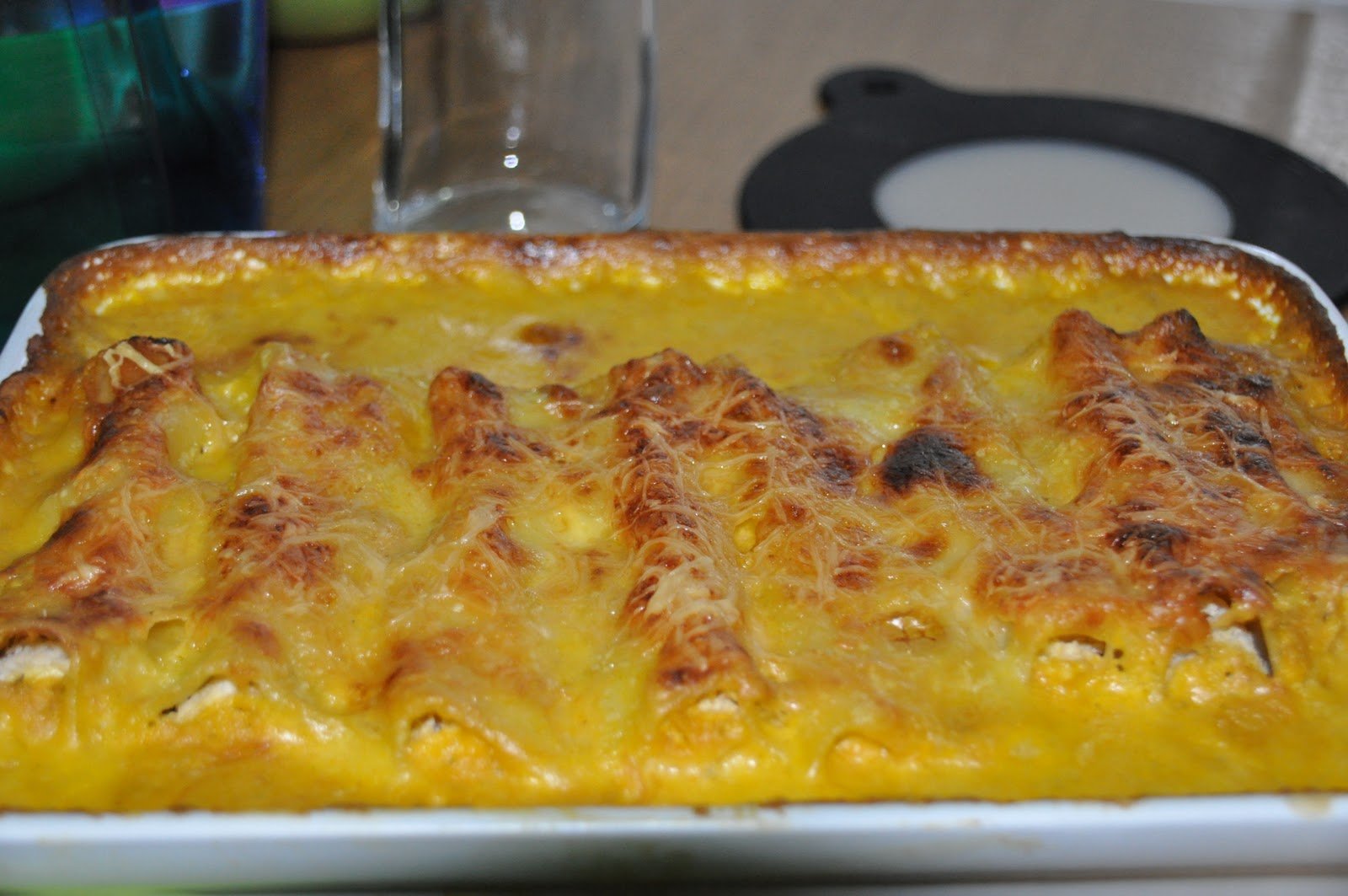 Canelones de Frango com molho de natas