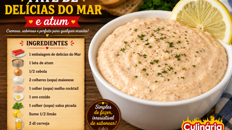 Patê de delícias do mar e atum
