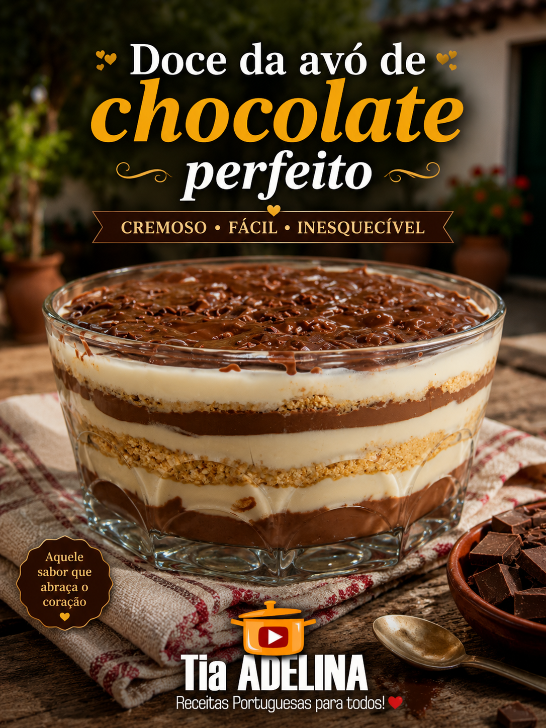 Doce da avó de chocolate