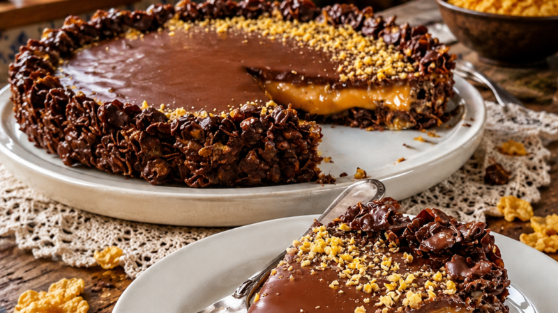 Tarte de chocolate e caramelo só com 3 Ingredientes