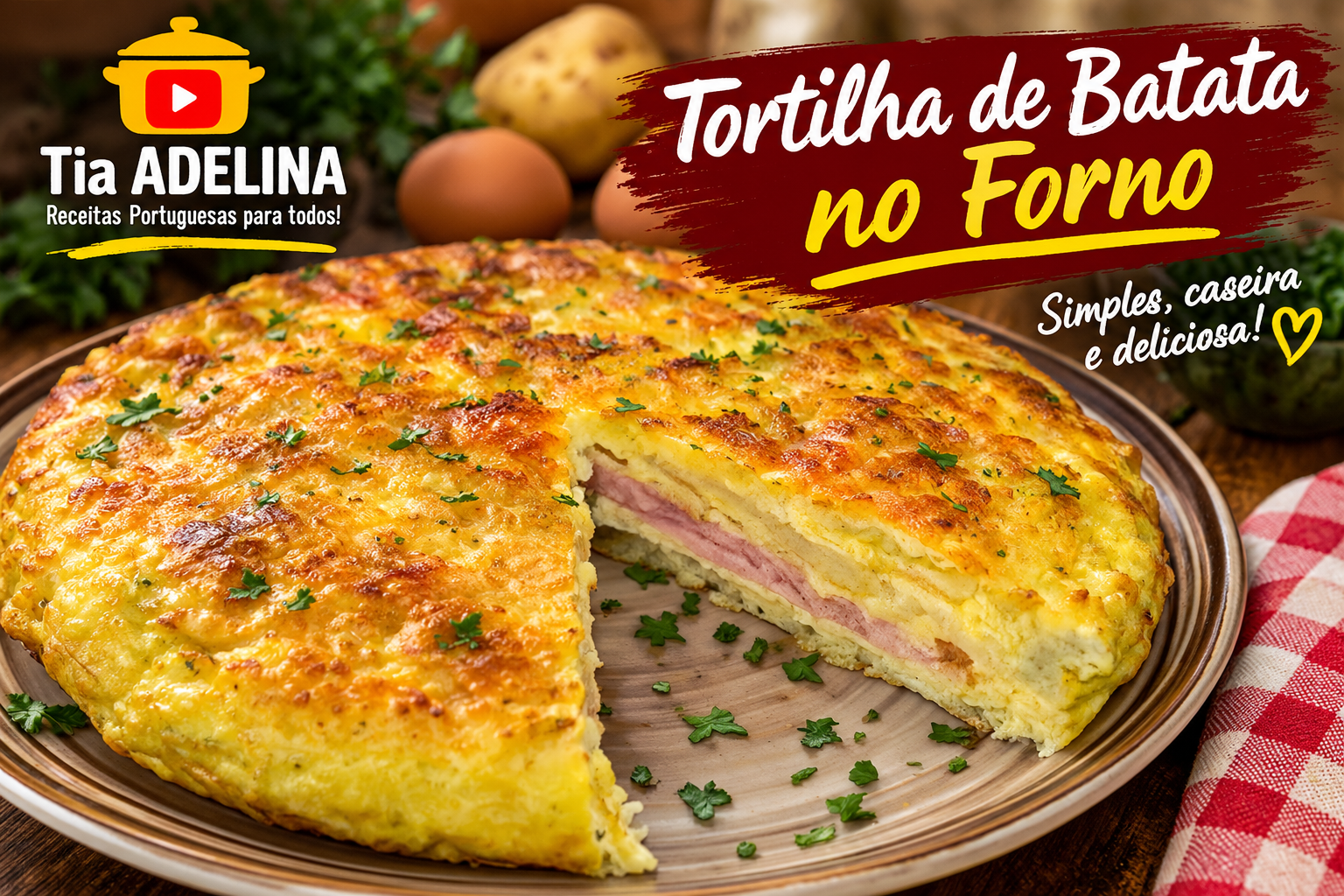 TORTILHA DE BATATA NO FORNO