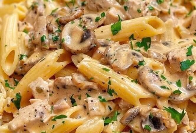 Massa com Atum e Cogumelos