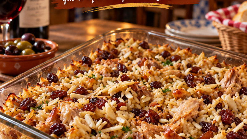Arroz de Pato com Amêndoa e Passas