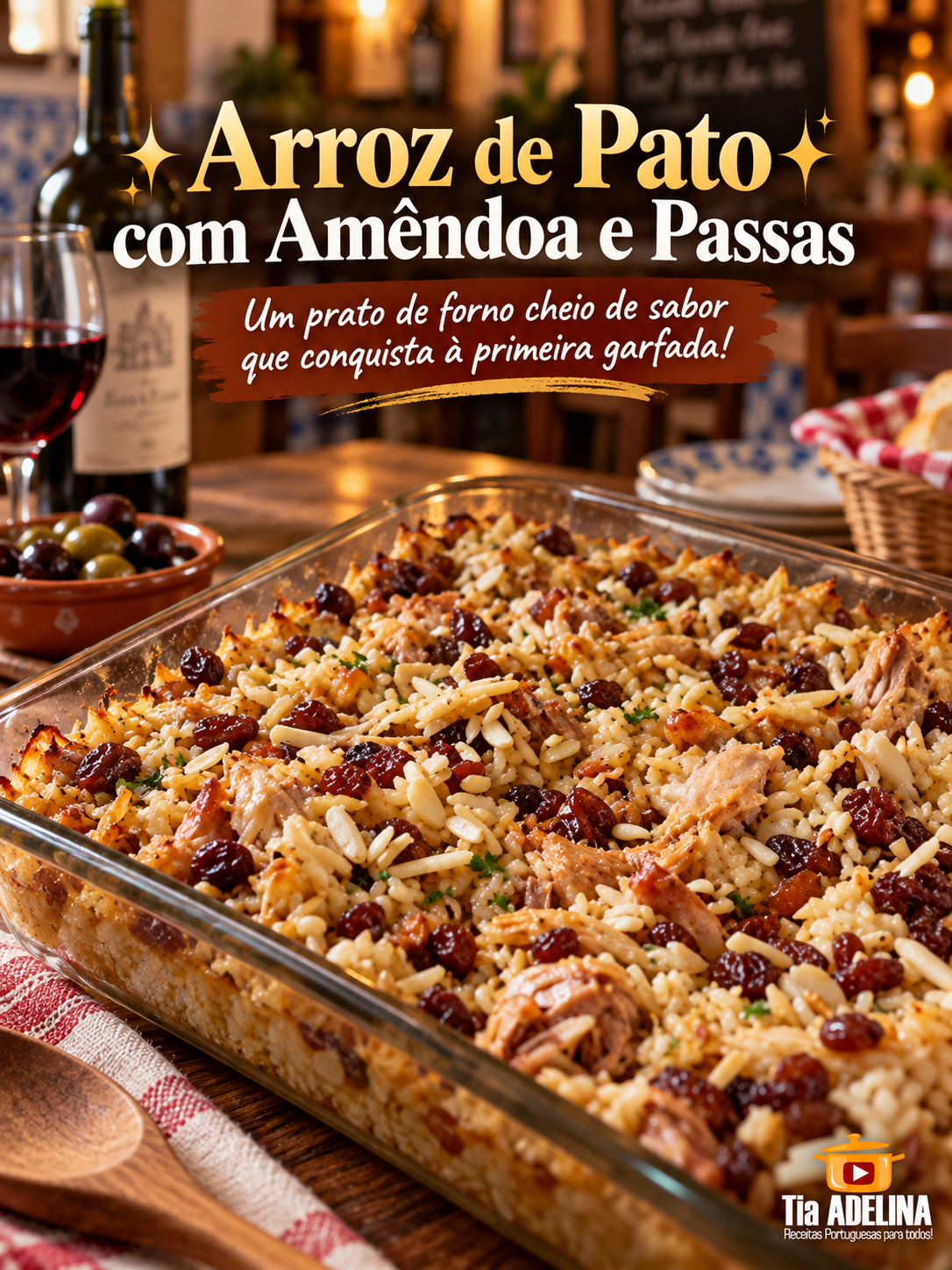 Arroz de Pato com Amêndoa e Passas