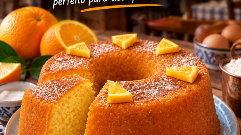 Bolo de Laranja Caseiro Fofinho