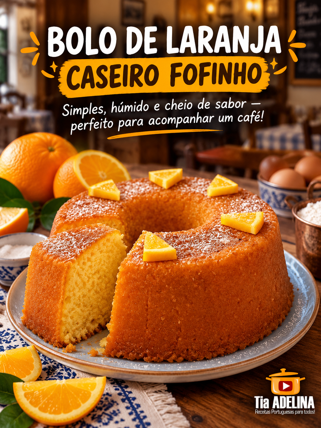 Bolo de Laranja Caseiro Fofinho