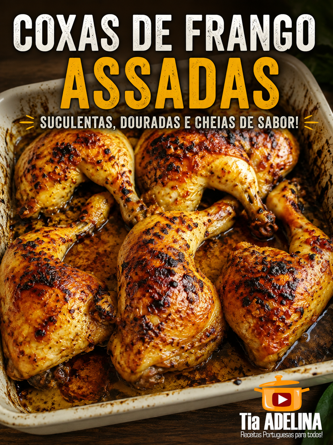 Coxas de frango assadas com chouriço