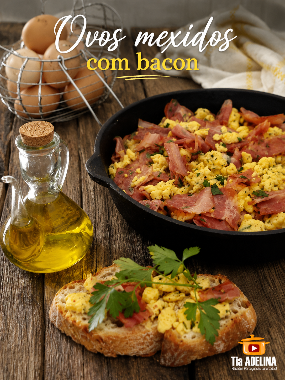 Ovos mexidos com bacon