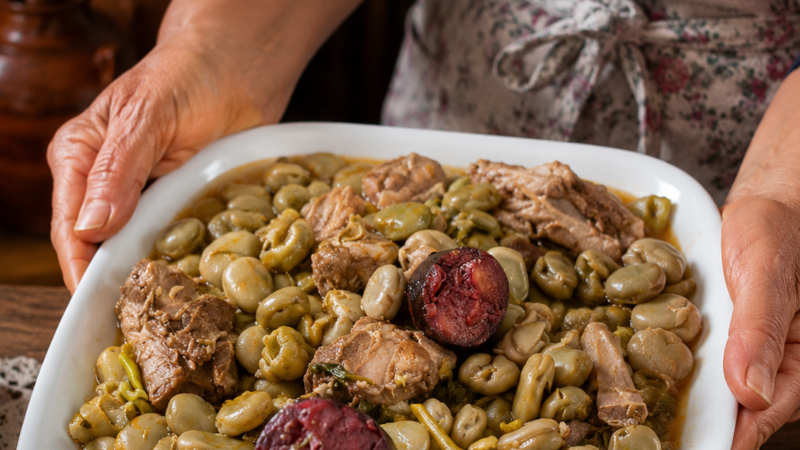 Favas com Entrecosto
