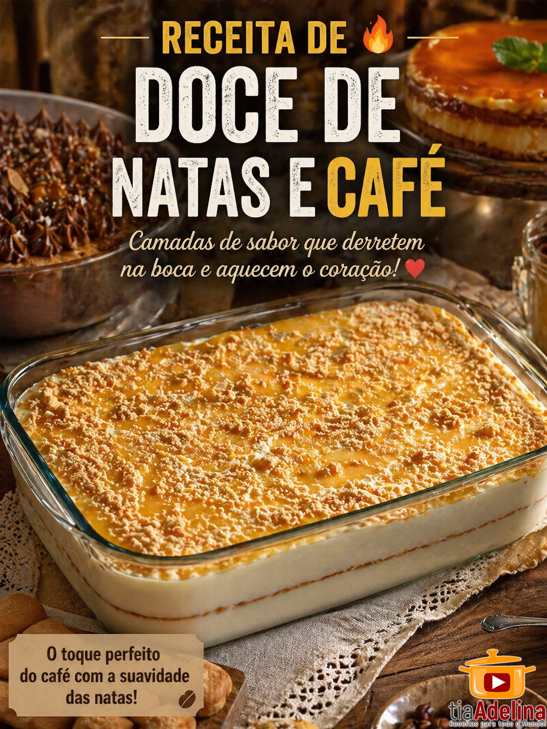 Doce de natas e café