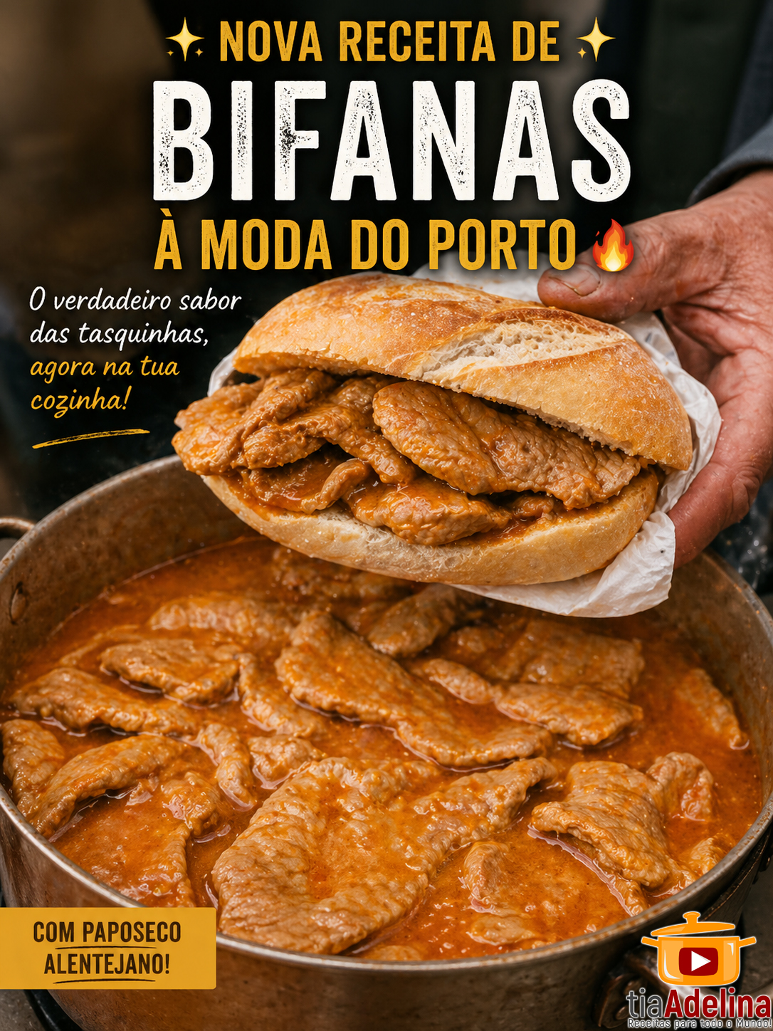 Nova receita de Bifanas à Moda do Porto
