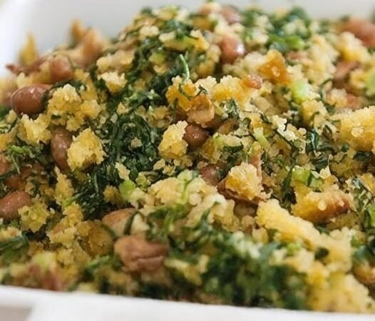 Migas com Broa e Feijão