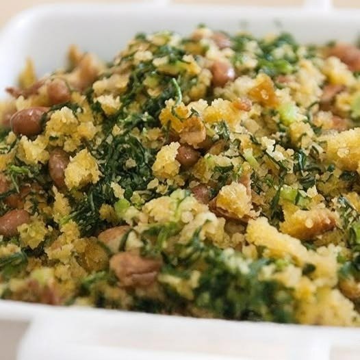 Migas com Broa e Feijão