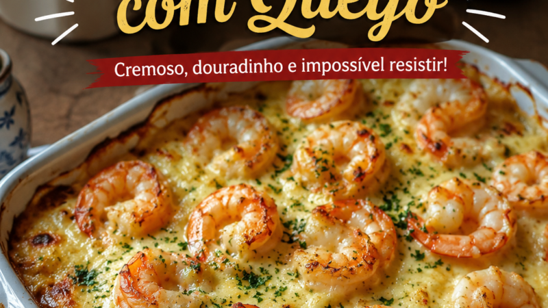 Gratinado de Camarão com Queijo